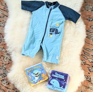 🐸i.play UPF50+ Swimsuit + Two Ocean Books